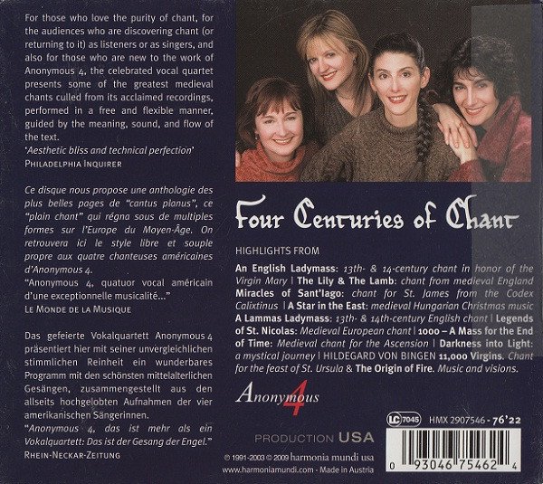Anonymous 4, CD, Medieval, Religious, Renaissance, Vocal | Historia Nuestra