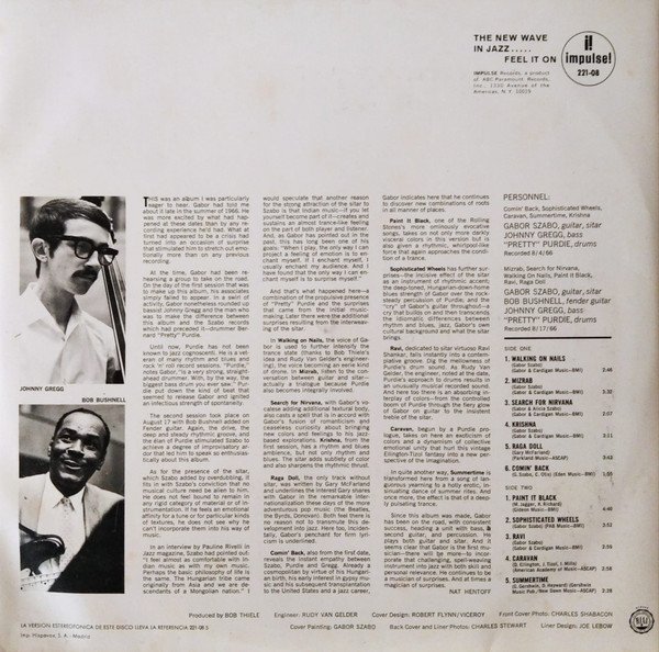 Contemporary Jazz, Gabor Szabo, LP, Post Bop, Psychedelic, Psychedelic Rock | Historia Nuestra