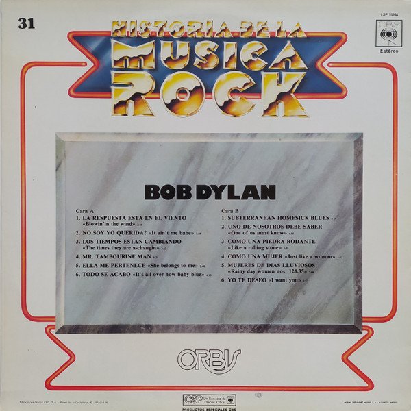 Bob Dylan, Folk Rock, LP | Historia Nuestra