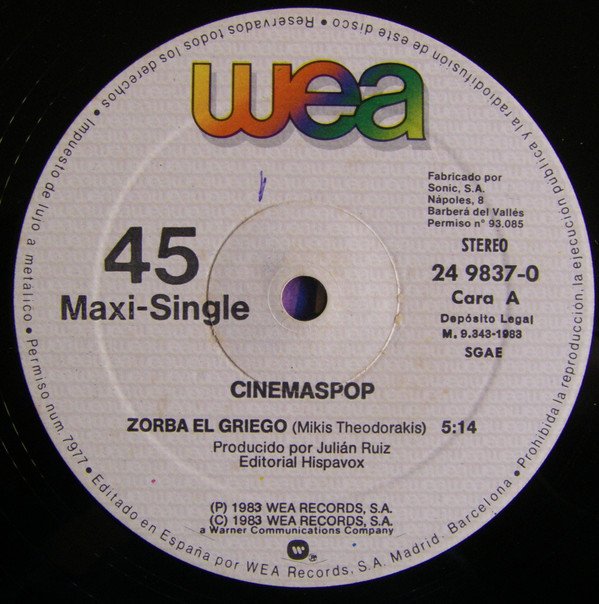12 inch, Cinemaspop, Synthpop | Historia Nuestra