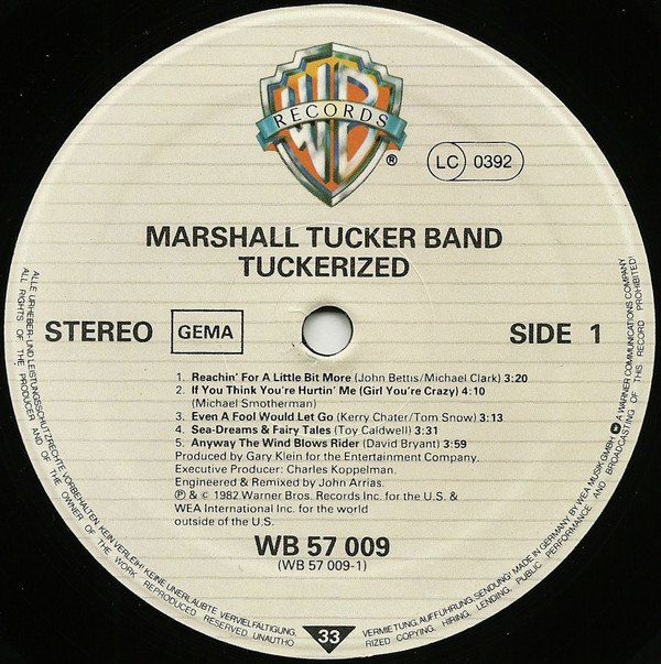 Country Rock, LP, Southern Rock, The Marshall Tucker Band | Historia Nuestra