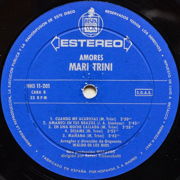 Ballad, Folk, LP, Mari Trini, Vocal | Historia Nuestra