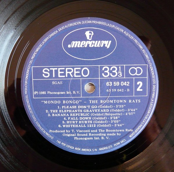 LP, New Wave, The Boomtown Rats | Historia Nuestra
