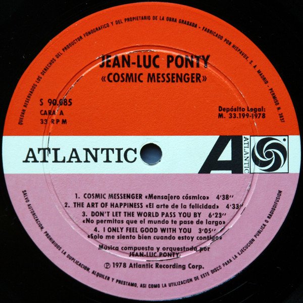 Fusion, JazzRock, Jean-Luc Ponty, LP | Historia Nuestra