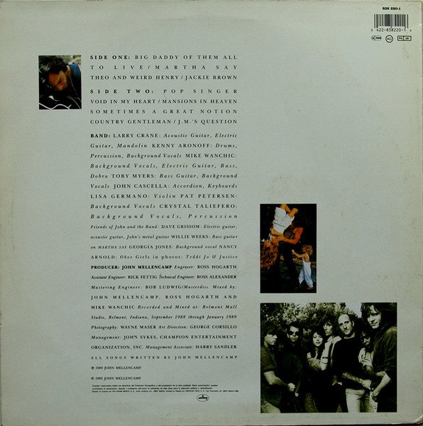 Folk Rock, John Cougar Mellencamp, LP, Southern Rock | Historia Nuestra