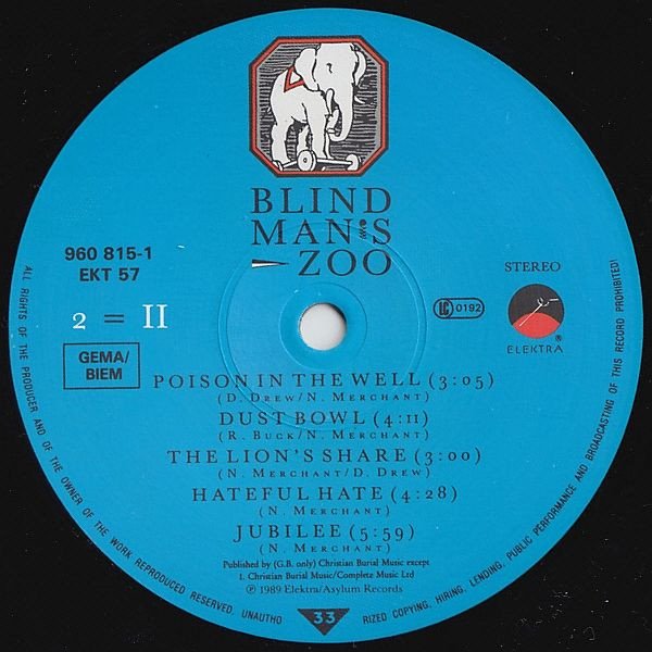 000 Maniacs, 10, Alternative Rock, Folk Rock, LP | Historia Nuestra