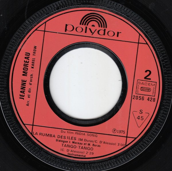 7 inch, Chanson, Jeanne Moreau, Rumba, Soundtrack, Spoken Word, Tango, Theme | Historia Nuestra