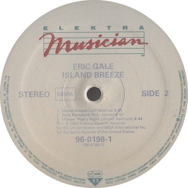 Contemporary Jazz, Eric Gale, LP | Historia Nuestra
