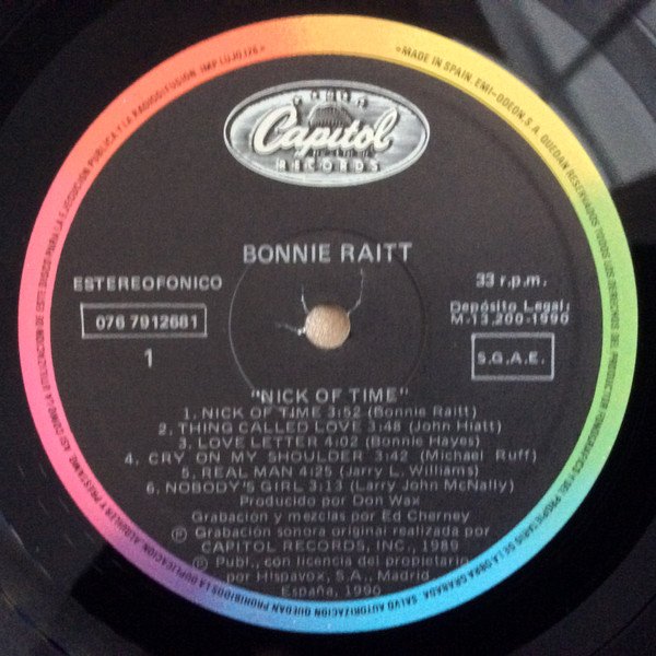 Blues Rock, Bonnie Raitt, LP, Pop Rock | Historia Nuestra