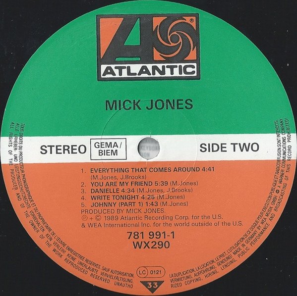 LP, Mick Jones, Pop Rock | Historia Nuestra