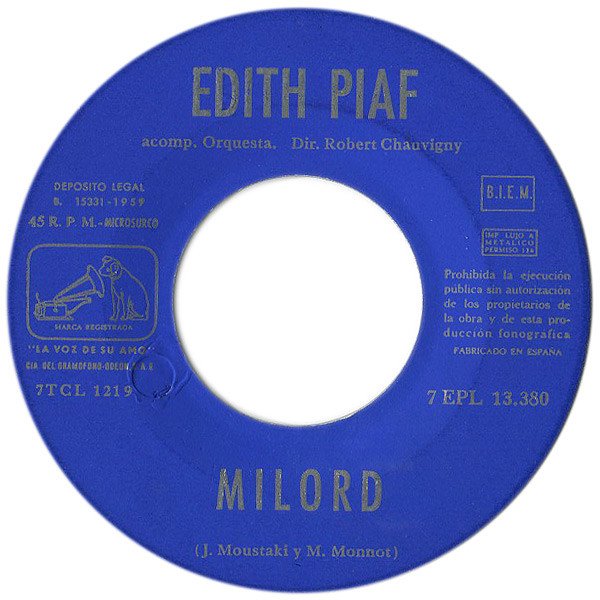 7 inch, Chanson, Édith Piaf* | Historia Nuestra