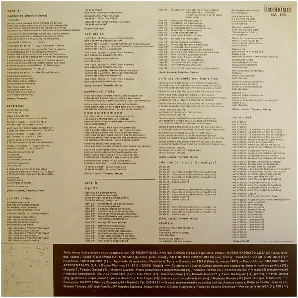 LP, Os Resentidos, Pop Rock | Historia Nuestra
