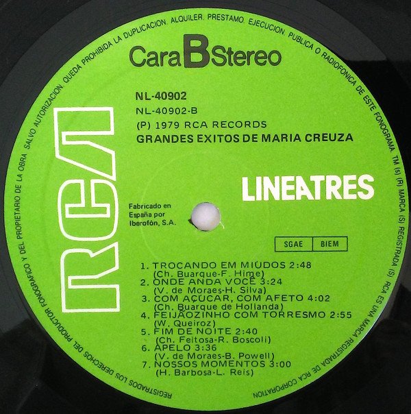 Bossanova, LP, Maria Creuza | Historia Nuestra