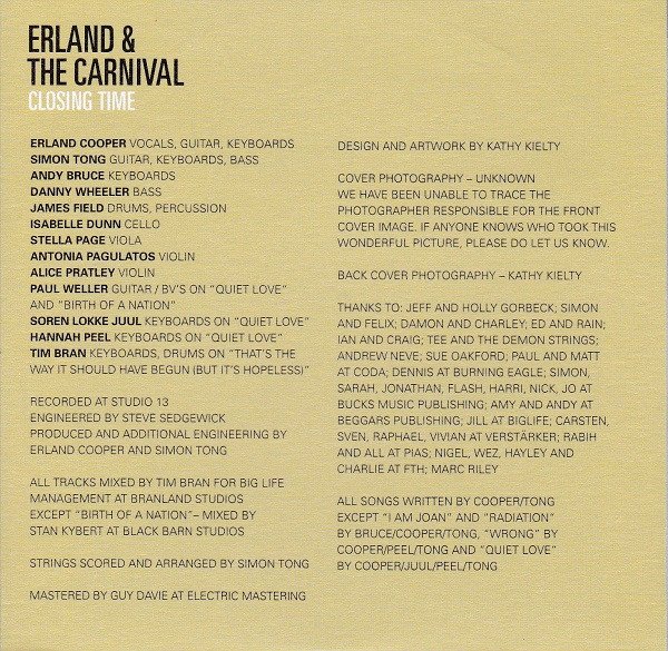 CD, Erland And The Carnival, Indie Pop | Historia Nuestra