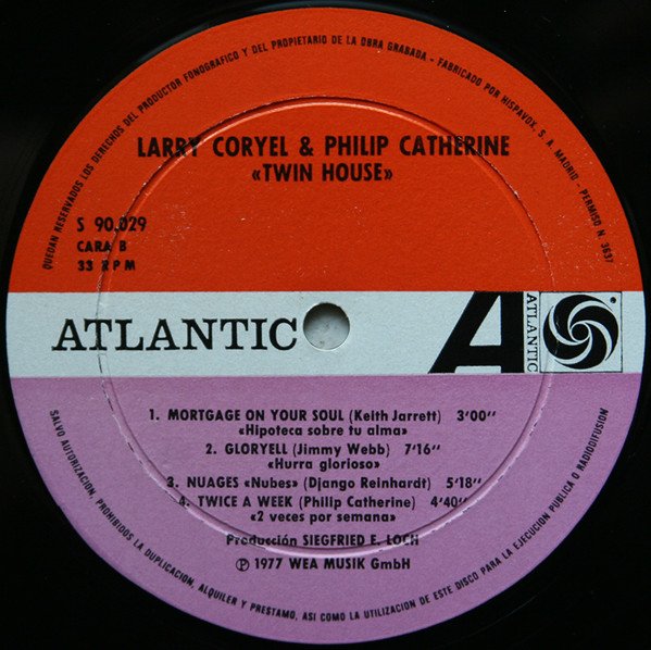 Larry Coryell & Philip Catherine, LP, Post Bop | Historia Nuestra