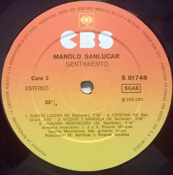 Flamenco, LP, Manolo Sanlúcar | Historia Nuestra