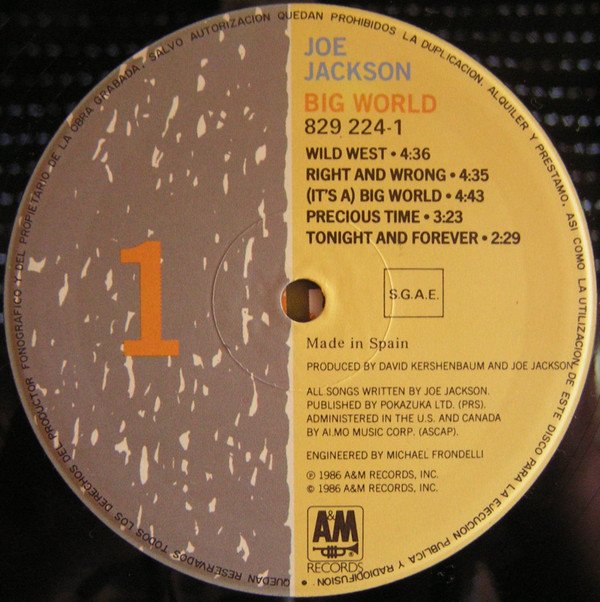 Joe Jackson, LP, Pop Rock | Historia Nuestra