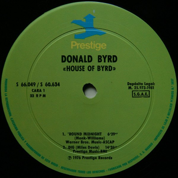 Donald Byrd, LP | Historia Nuestra