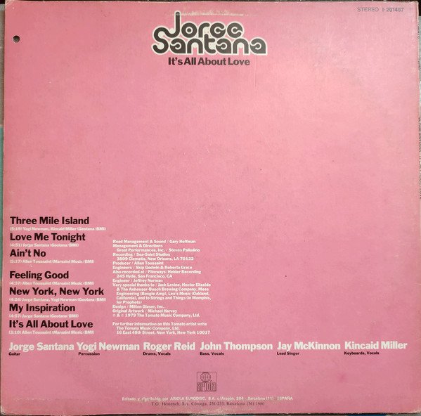 Disco, Jorge Santana, LP | Historia Nuestra