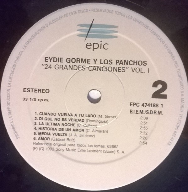 Ballad, Bolero, Eydie Gorme* Y Los Panchos*, LP | Historia Nuestra