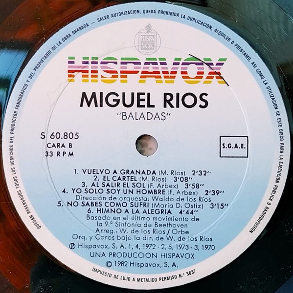 Classic Rock, LP, Miguel Rios* | Historia Nuestra