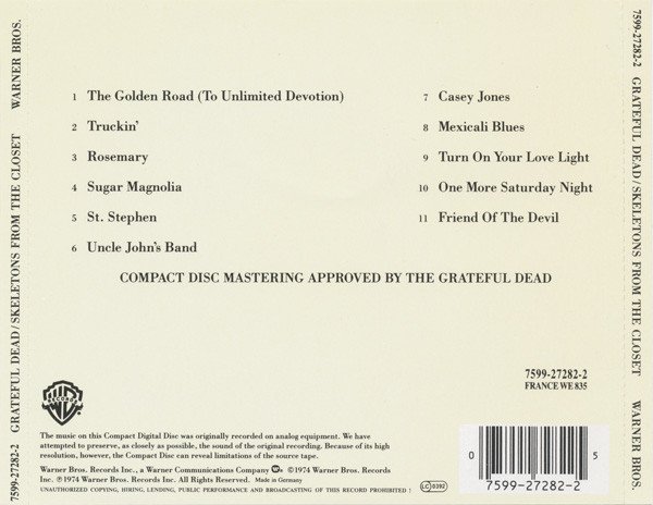 CD, Classic Rock, Country Rock, Folk Rock, Grateful Dead* | Historia Nuestra