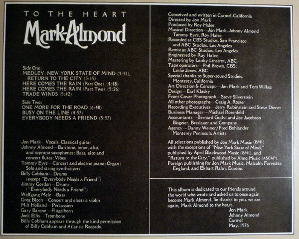 LP, Mark-Almond, Smooth Jazz | Historia Nuestra