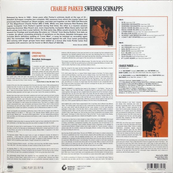 Bop, Charlie Parker, LP | Historia Nuestra