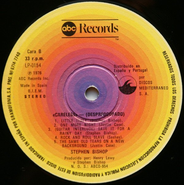 LP, Pop Rock, Stephen Bishop | Historia Nuestra