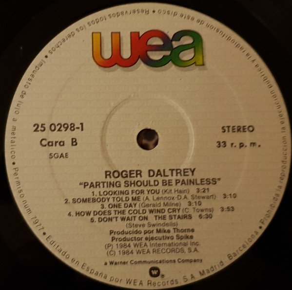 LP, Pop Rock, Roger Daltrey | Historia Nuestra