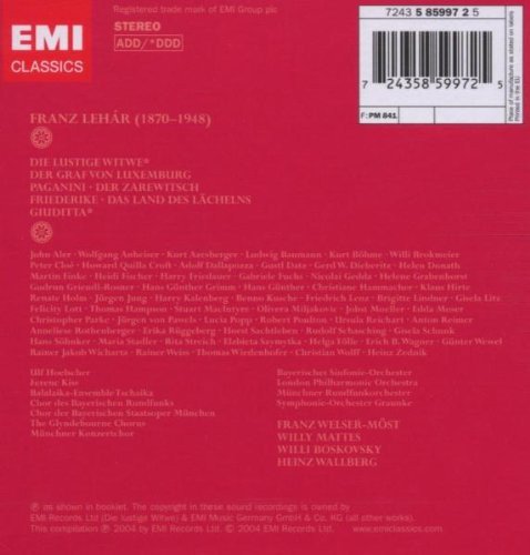 Ediciones especiales CD, Franz Lehár, Operetta | Historia Nuestra