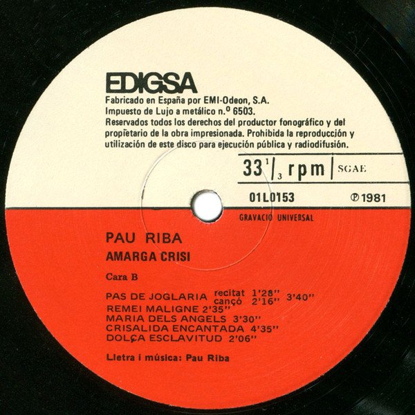 Folk, Folk Rock, LP, Pau Riba, Psychedelic Rock | Historia Nuestra