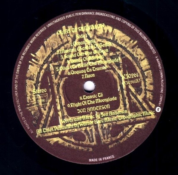 Art Rock, Jon Anderson, LP, Prog Rock | Historia Nuestra
