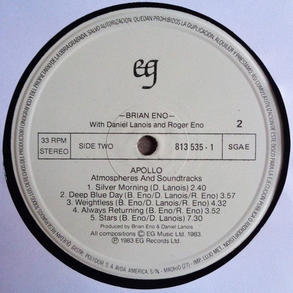 Ambient, Brian Eno With Daniel Lanois & Roger Eno, LP | Historia Nuestra