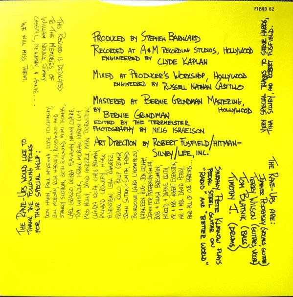 Alternative Rock, Country Rock, Folk Rock, LP, The Rave-Ups | Historia Nuestra