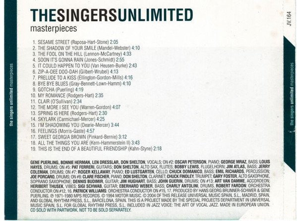 CD, The Singers Unlimited | Historia Nuestra