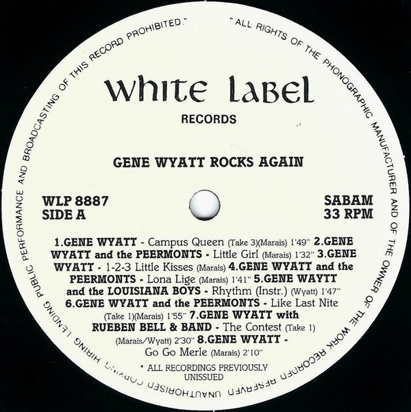 Gene Wyatt, LP, Rock Roll | Historia Nuestra