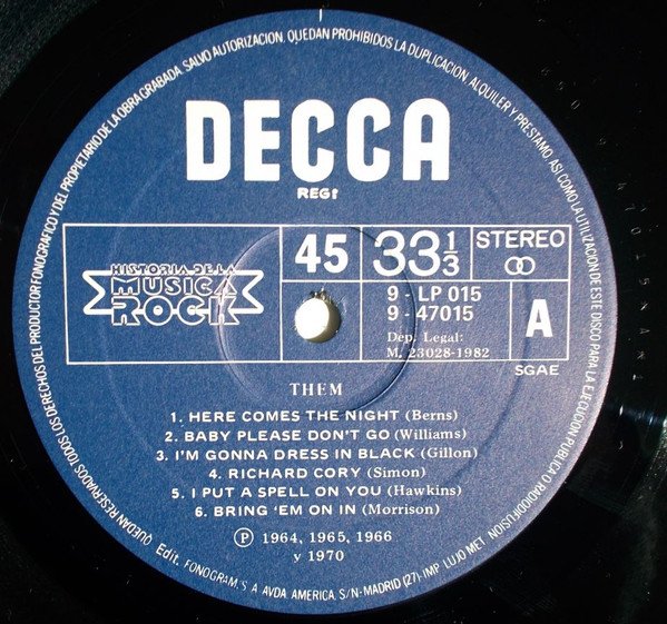 Blues Rock, LP, Rhythm Blues, Rock Roll, Them | Historia Nuestra