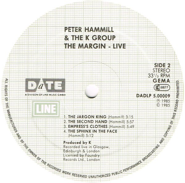 Art Rock, LP, Peter Hammill & The K Group, Prog Rock | Historia Nuestra
