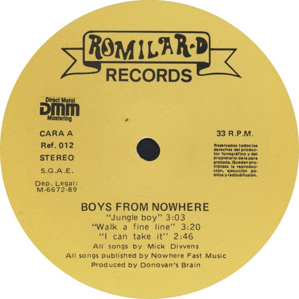 12 inch, Boys From Nowhere, Garage Rock | Historia Nuestra