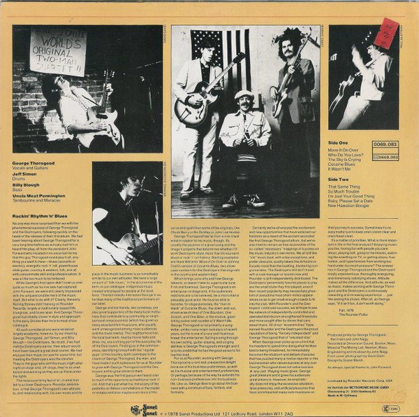 Blues Rock, George Thorogood And The Destroyers*, LP, Modern Electric Blues | Historia Nuestra