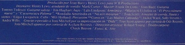Acoustic, Joan Baez, LP | Historia Nuestra