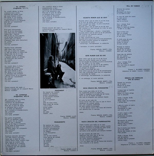 Catalan Music, Coses, Folk Rock, LP, Prog Rock | Historia Nuestra