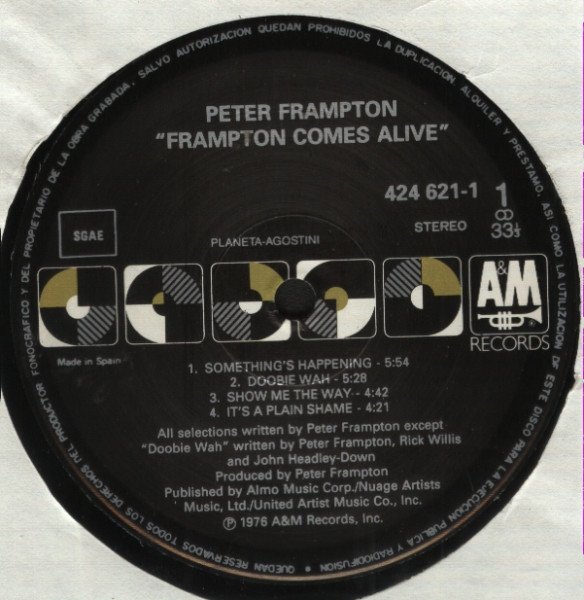 LP, Peter Frampton, Pop Rock, Rock Roll | Historia Nuestra