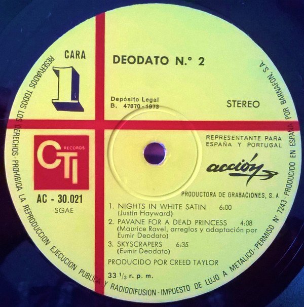Deodato*, JazzFunk, LP | Historia Nuestra