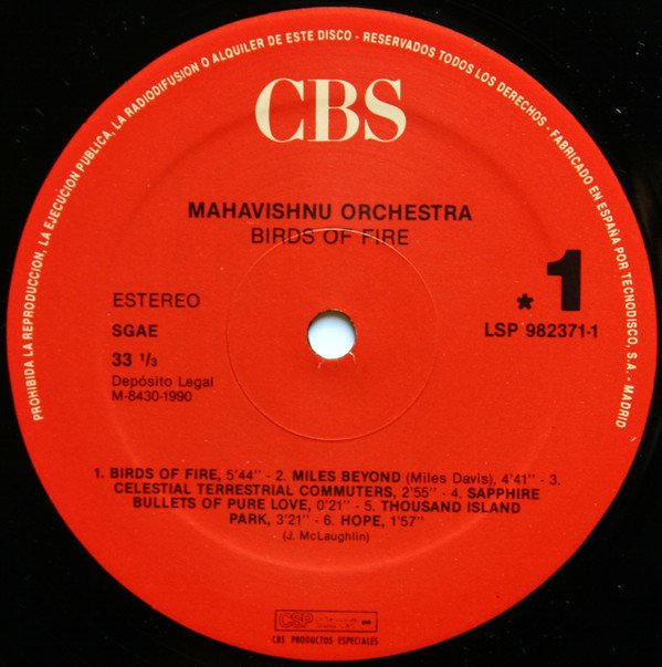 Fusion, JazzRock, LP, Mahavishnu Orchestra | Historia Nuestra
