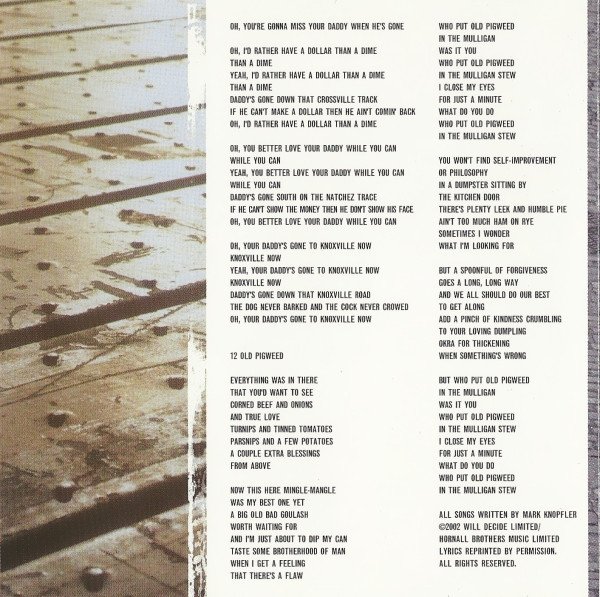 CD, Mark Knopfler | Historia Nuestra