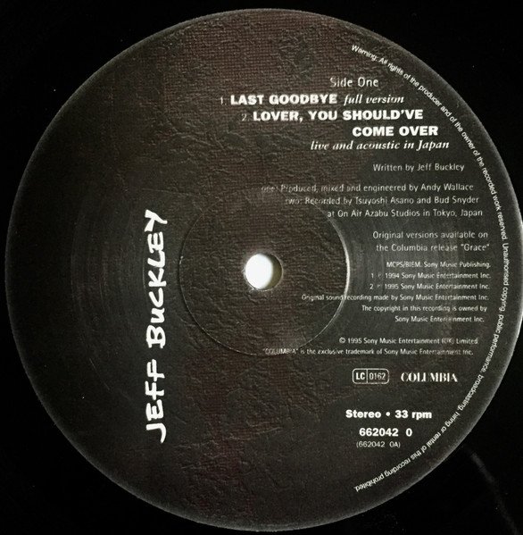 10 inch, Alternative Rock, Jeff Buckley | Historia Nuestra