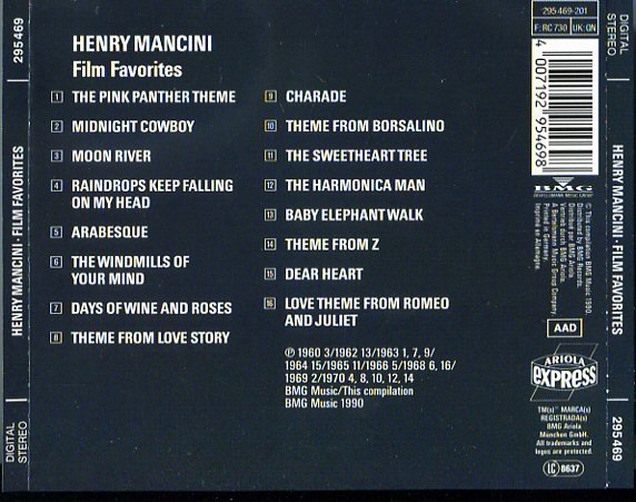 CD, Henry Mancini, Instrumental, Soundtrack | Historia Nuestra