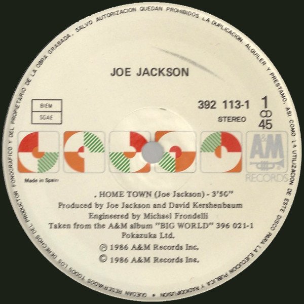 12 inch, Joe Jackson, Synthpop | Historia Nuestra